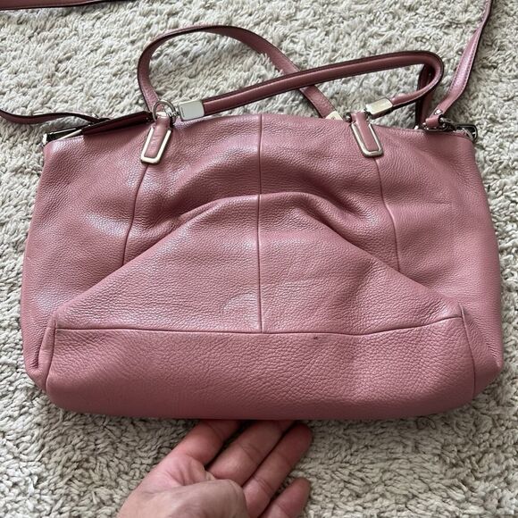 Coach Vintage Kelsey Satchel Pink Pebbled Leather Crossbody Purse w/ Wallet - Picture 6 of 16